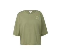T-shirt oversize en jersey de coton doux avec imprimÃ© devant et dos femme s.Oliver Vert 46