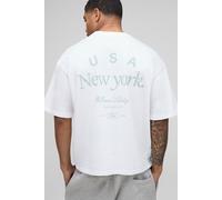 T-shirt oversize épais à slogan New York homme - blanc - M, blanc