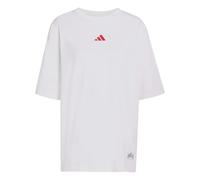 ADIDAS SPORTSWEAR T-shirt fonctionnel 'MINI EMBROIDERY OVERSIZED GRAPHIC' rouge / noir / blanc, Taille S