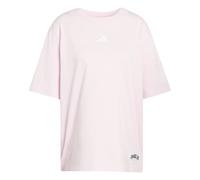 ADIDAS SPORTSWEAR T-shirt fonctionnel 'MINI EMBROIDERY OVERSIZED GRAPHIC' gris / rose / noir, Taille M-L