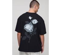 T-shirt oversize fleuri - MAN homme - noir - XS, noir