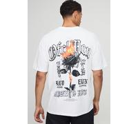 T-shirt oversize fleuri - Ofcl homme - blanc - XS, blanc