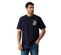 T-shirt oversize Guess Japan Signs Bleu S