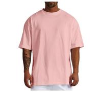 T Shirt Oversize Homme Col Rond, T-Shirts à Manches Courtes Homme Couleur Unie Décontracté Basique Top Classiques Chic Simple Passe-Partout De Tous Les Jours Streetwear Ample Haut pour Vacances