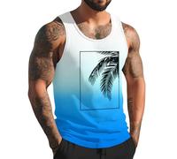 T Shirt Oversize Homme - Gilet pour Homme avec Impression numérique 3D Motif cocotier décontracté Parfait Vacances Plage été