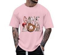 T Shirt Oversize Homme - T-Shirt Baseball pour Homme Décontracté à Manches Courtes avec Impression Moderne pour Sportif Élégant