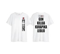 T-shirt Oversize Hunter X Hunter - Gon Killua Kurapika Leolio, Blanc,