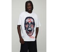 T-shirt oversize imprimé à imprimé American Psycho homme - blanc - L, blanc