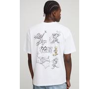 T-shirt oversize imprimé à imprimé Looney Tunes homme - blanc - L, blanc