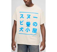 T-shirt oversize imprimé à imprimé Peanuts homme - beige - M, beige