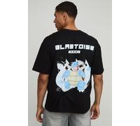 T-shirt oversize imprimé à imprimé Pokémon homme - noir - XS, noir