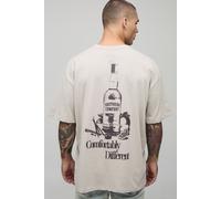 T-shirt oversize imprimé à imprimé Stone homme - pierre - M, pierre