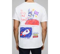 T-shirt oversize imprimé Disney Pixar homme - blanc - S, blanc