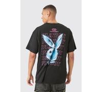 T-shirt oversize imprimé Playboy homme - noir - S, noir