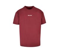 T-shirt oversize Merchcode Believe Front Heavy Rouge L