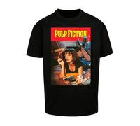 Merchcode T-Shirt 'Pulp Fiction Poster' beige / jaune / rouge carmin / noir, Taille 4XL