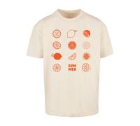 Merchcode T-Shirt 'Summer - Citrus' sable / rouge orangé, Taille M