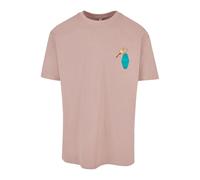 MT Upscale T-Shirt 'California Motel' beige clair / jade / vert gazon / rose ancienne, Taille XL