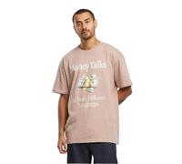 Mister Tee Money Talks Short Sleeve T-shirt Rose S Homme