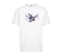 Mister Tee T-Shirt 'Vive la Liberte' gris foncé / lilas / violet clair / blanc, Taille XS