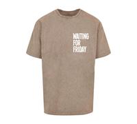 T-shirt oversize Mister Tee Waiting For Friday Acid Washed Heavy Gris 5XL