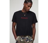 T-shirt oversize noir à broderie For Your Eyes homme - S, noir