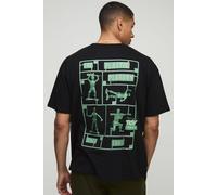 T-shirt oversize noir à imprimé Disney homme - S, noir