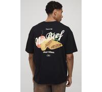 T-shirt oversize noir - Vibromasseur homme - S, noir