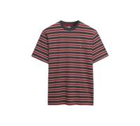 Superdry T-shirt oversize Stripe manches courtes homme gris foncé/rouge foncé/blanc Taille L