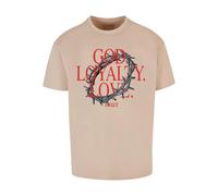 Mister Tee God Loyalty Love Oversize Short Sleeve T-shirt Beige M Homme