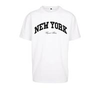 Mister Tee New York College Oversize Short Sleeve T-shirt Blanc M Homme