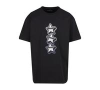 MT Upscale T-Shirt 'Peace&Love' bleu-gris / gris / noir / blanc, Taille L
