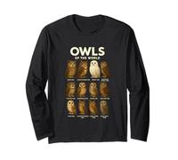 T-Shirt Owls of The World Chouettes Espèces Design Animalier Manche Longue