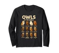 T-Shirt Owls of The World Chouettes Espèces Design Animalier Manche Longue