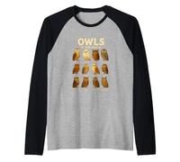 T-Shirt Owls of The World Chouettes Espèces Design Animalier Manche Raglan
