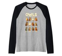 T-Shirt Owls of The World Chouettes Espèces Design Animalier Manche Raglan