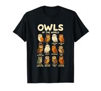 T-Shirt Owls of The World Chouettes Espèces Design Animalier T-Shirt