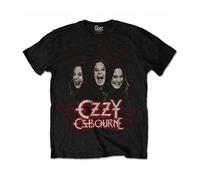 T-Shirt Ozzy Osbourne Crows & Bars Noire Licence Officiel Manga Coupe OZZTSG10M