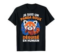 T Shirt Panda Roux Mignon Déguisé Dessin Motif Panda Roux T-Shirt