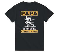 T-Shirt Papa Le Roi de la Course à Pied - Tee Shirt Humour Running - Idée Cadeau Papa Coureur