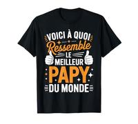 T Shirt Papy Message Thème Fête des Pères pour Meilleur Papy T-Shirt