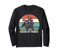 T-Shirt « Pardon My French, Funny Frenchie, Funny French Bulldog » Manche Longue