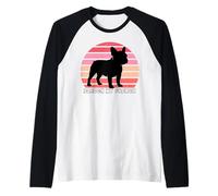 T-Shirt « Pardon My French, Funny Frenchie, Funny French Bulldog » Manche Raglan