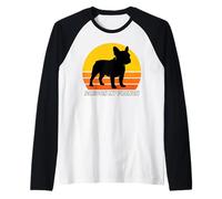 T-Shirt « Pardon My French, Funny Frenchie, Funny French Bulldog » Manche Raglan