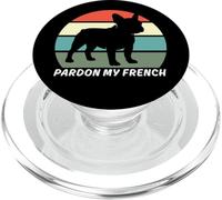 T-Shirt « Pardon My French, Funny Frenchie, Funny French Bulldog » PopSockets PopGrip pour MagSafe