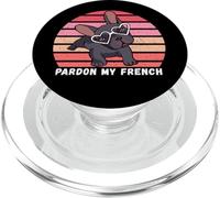 T-Shirt « Pardon My French, Funny Frenchie, Funny French Bulldog » PopSockets PopGrip pour MagSafe