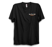 T-shirt parodie Tax The Rich | Haut graphique avec slogan amusant | Haut unisexe déclaration politique, Noir , L