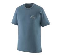 Patagonia - T-shirt en laine de mérinos - M's Cap Cool Merino Blend Graphic Shirt Imagine Moon: Utility Blue pour Homme en Laine - Taille L - Bleu Bleu L