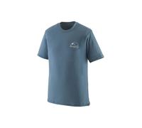 Patagonia - T-shirt en laine de mérinos - M's Cap Cool Merino Blend Graphic Shirt Imagine Moon: Utility Blue pour Homme en Laine - Taille L - Bleu Bleu L