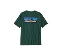Patagonia - T-shirt en coton recyclé - M's P-6 Logo Responsibili-Tee Cascade Green pour Homme en Coton - Taille S - Vert Vert S